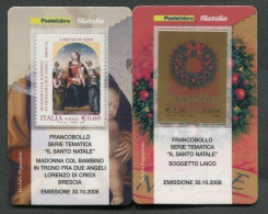 ITALIA TESSERA FILATELICA 2008 - NATALE RELIGIOSO LAICO - 279 - Philatelistische Karten