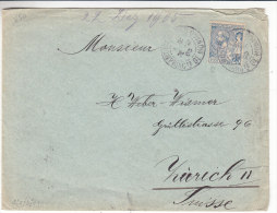 Monaco - Lettre De 1903 - Expédié Vers La Suisse - Zürich - Briefe U. Dokumente