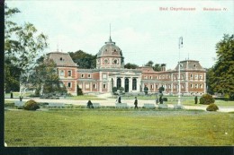 Litho Bad Oeynhausen Badehaus IV Gas-Laterne 16.7.1914 Hotel Zum Pavillon - Bad Oeynhausen