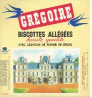 Biscotte   GREGOIRE   -  No 14  Château De FONTAINEBLEAU   ( 77)     -              Ft = 19 Cm  X  17.5 Cm - Biscotti