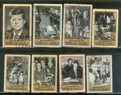 Umm Al Qiwain 1965 John F. Kennedy US President Sc 26-33 Cancelled 8v # 3277 - Kennedy (John F.)