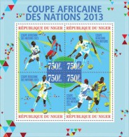Niger. 2013 African Cup Of Nations 2013.   Sheet Of 4v + Bl. (310) - Afrika Cup