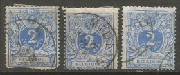 27 X 3  Obl  Midi 5 (+500)  Tous Défauts - 1869-1888 Lion Couché (Liegender Löwe)