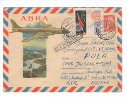 RUSSIA RUSSLAND CCCP AIRMAIL 16.5.1962 MOSKVA - PULA JUGOSLAVIA  COVER PLANE - Lettres & Documents