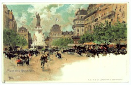 Place De La Republique - Artist Signed Luigi Loir - Loir