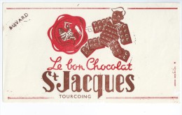 Le Bon Chocolat      "  St  -  JACQUES  "          -   Ft  =  12 Cm  X  21. Cm - Chocolat