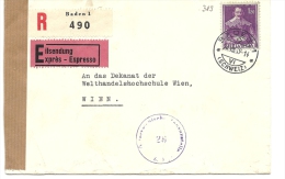 1949 Österreichische Zensur Einschreiben Express!! - Covers & Documents