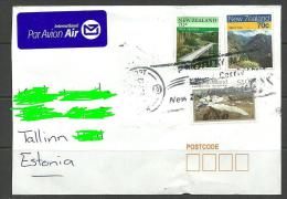 NEW ZEALAND Neuseeland Air Mail Cover To Estonia Estland 2013 - Lettres & Documents