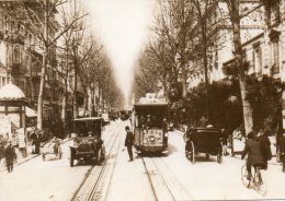 - 06 - NICE. - Les Moyens De Locomotion à La "Belle Epoque" Avenue De La Gare . - Scan Verso - - Transport Ferroviaire - Gare