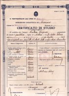 REGIO PROVVEDITORATO AGLI STUDI DI PALERMO  /   Certificato Di Studio  Anno 1940 _  A . XVIII - Diplomas Y Calificaciones Escolares