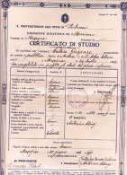 REGIO PROVVEDITORATO AGLI STUDI DI PALERMO  /   Certificato Di Studio  Anno 1938 _  A . XVI - Diplomas Y Calificaciones Escolares