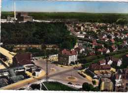 CPSM 77 - VAIRES SUR MARNE Place De La Gare En Vue Aérienne - Vaires Sur Marne