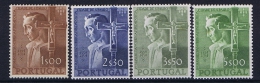 Portugal: 1954 Mi 831 - 834 MNH/**  Nr 834 Has A Small Spot On Nose - Neufs