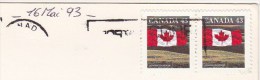 Timbres / Stamps / CANADA / 1993 / Collé Sur Carte Postale MONTREAL - 1953-.... Reign Of Elizabeth II