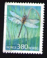 NORVEGE Oblitération Ronde Used Stamp Insecte Libellule Dragonfly 1998 - Used Stamps