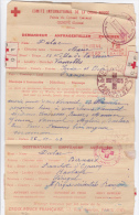 1944 - FORMULAIRE De La CROIX-ROUGE De PARIS Pour KAOLACK (SENEGAL) RARE CACHET Du COMITE LOCAL SENEGALAIS Via GENEVE - Rode Kruis