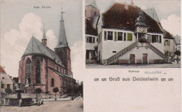 GRUSS AUS DEIDESHEIM  (KATH. KIRCHE . RATHAUS) 898 - Deidesheim