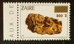 ZAIRE Mineraux, Yvert N° 1332 ** MNH, Neuf Sans Charniere (nouvelle Valeur Surchargée) - Minerales