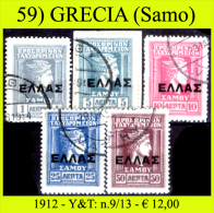 Grecia-059 (1912 - Samo, Y&T: N.9/13) - Samos