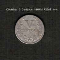 COLOMBIA    5  CENTAVOS  1946 M LARGE DATE  (KM # 199) - Colombia