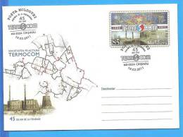 Energy, Electricity, Thermal. Cancellation Fdc MOLDOVA MALDAVIA Postal Stationery Cover 2011 - Electricité