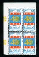 EGYPT / 1988 / MEDICINE / WHO / UN'S DAY / MNH / VF - Neufs