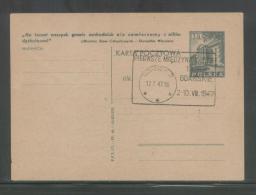 POLAND PC 1946 BELWEDERE PALACE 3ZL GREEN IX.46 VERT DATE SLOGAN P13 USED 1ST GDANSK INT´L TRADE FAIR CANCEL GDANSK 2 - Covers & Documents