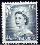 NEW ZEALAND 1953 Queen Elizabeth II  - 1/2d - Black FU - Oblitérés