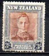 NEW ZEALAND 1938 King George VI  - 3s. - Brown And Grey   FU SPACFILLER CHEAP PRICE - Ongebruikt