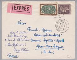 Luxemburg 1956-04-20 Expressbrief Nach Booszhein - Brieven En Documenten