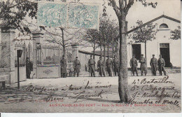 54 ST NICOLAS DU PORT - D20 18 - (1906) (animé)  Poste De Police Du 4e Bataillon De Chasseurs - Saint Nicolas De Port