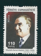 Turkey 2010 Definitive - Kemal Ataturk (1881-1938) MNH T0388 - Ongebruikt