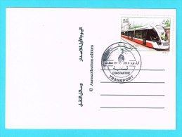 Algérie Algeria Algerien Carte Maximum Card Téléphérique Transport 2013 - Tranvie