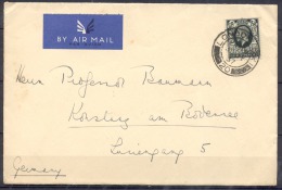 LETTRE   Cachet  LONDON   Annee  1937  Pour    L Allemagne  Timbre 4 P SEUL Sur LETTRE  Par Avion - Lettres & Documents