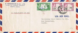 5404. Carta Aerea KINGSTON (Jamaica) 1949. Trasatlantic Air Mail - Jamaica (...-1961)