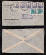 Brazil Brasilien 1938 Airmail Cover RIO To FRANKFURT Germany 27000R Franking !! - Lettres & Documents