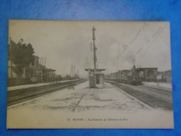 SOMME-BOVES-23-LA STATION DU CHEMIN DE FER-TRAIN - Boves