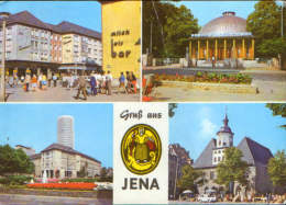 Deutschland- Postkarte Zirkuliert In 1980 -Jena - Collage Von Bildern - 2/scans - Jena
