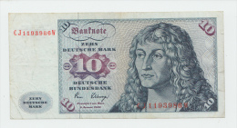 GERMANY FEDERAL REPUBLIC 10 DEUTSCHE MARK 1980 VF P 31d - 10 Deutsche Mark
