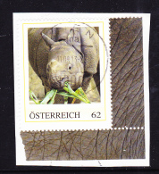 2013 - ÖSTERREICH - PM  "Nashorn" 62 C Mehrf. - O Gestempelt - S.Scan   (PM Nashorn  At) - Personnalized Stamps