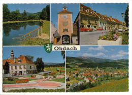 Obdach 1969gel - Minigolf - Platzansicht Mit  Autos Etc - Obdach