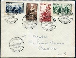 MAROC - N° 335 à 338 ( MARECHAL LYAUTEY ) / FDC DE CASABLANCA LE 17/11/1954 - SUP - Briefe U. Dokumente