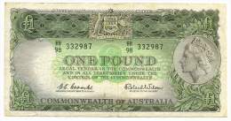 AUSTRALIA , 1 POUND 1961 -1965 , P- 34 - 1960-65 Reserve Bank Of Australia