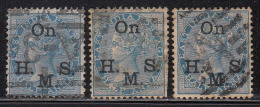 British East India Used On H.M.S. Service, 1874, Half Anna Shades, Official - 1858-79 Kronenkolonie