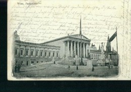 Litho Wien Parlament 5.7.1910 Nach Köln - Wien Mitte