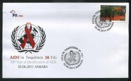 TURKEY 2011 FDC - 30th Year Of Identification Of AIDS, Ankara, Jun. 30. - FDC