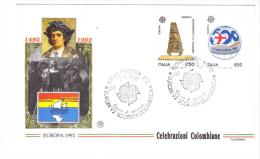 CC38 - ITALIA , La Serie N. 1993/94 Su FDC  Annullo Speciale - Christopher Columbus