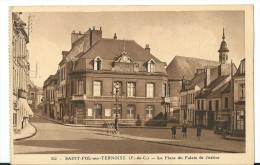Saint Pol Sur Ternoise La Place Du Palais De Justice Banque Recto Verso - Saint Pol Sur Ternoise