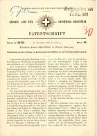 Original Patentschrift - F.J. Dischner In Zürich , 1905 , Photographische Bildnisse , Photographie , Fotografie !!! - Albumes & Colecciones