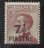 LEVANTE COSTANTINOPOLI 1922 7-1/2 MEZZO PIASTRE SU 85 CENT. MNH - Europese En Aziatische Kantoren